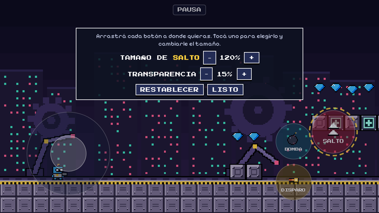Editor de botones en pantalla